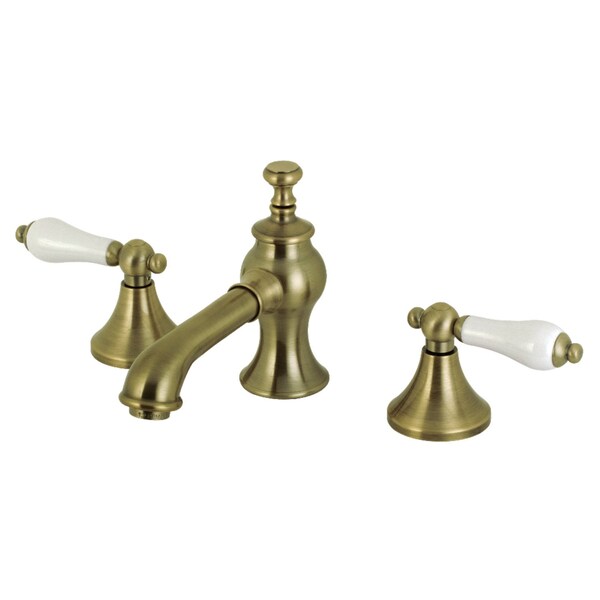 KC7063PL Vintage 8" Widespread Bathroom Faucet, Antique Brass